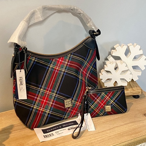 NWT Tartan/Plaid Erica Dooney & Bourke purse PLUS matching coin purse - Picture 2 of 10